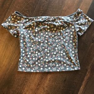 Target Floral off the shoulder crop top